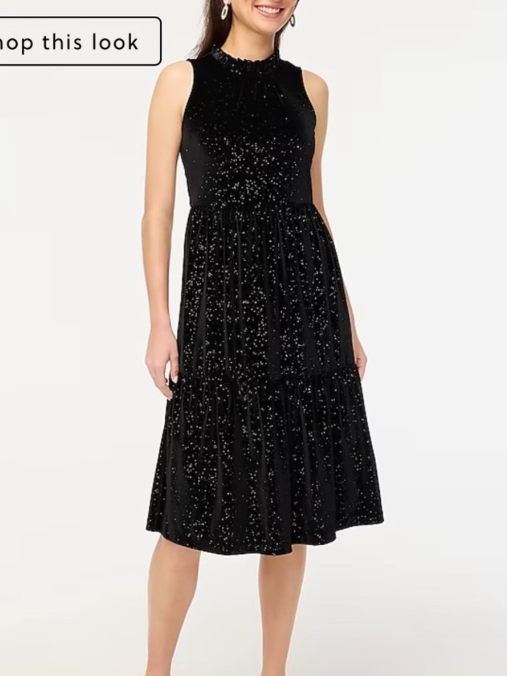 J. Crew 16 tiered maxi dress velvet with silver glitter special occasion NWT